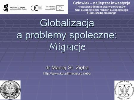 Globalizacja a problemy spoleczne: Migracje