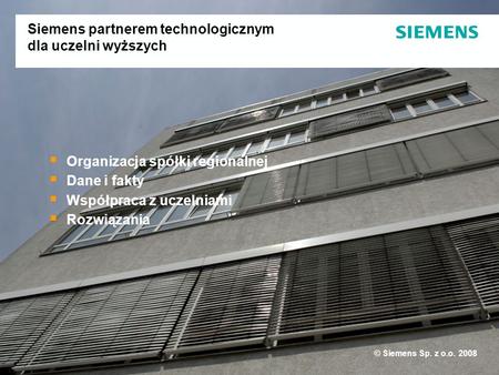 Siemens partnerem technologicznym dla uczelni wyższych