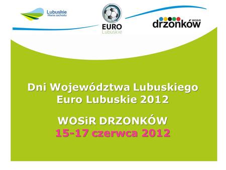 Dni Województwa Lubuskiego Euro Lubuskie 2012 WOSiR DRZONKÓW 15-17 czerwca 2012.