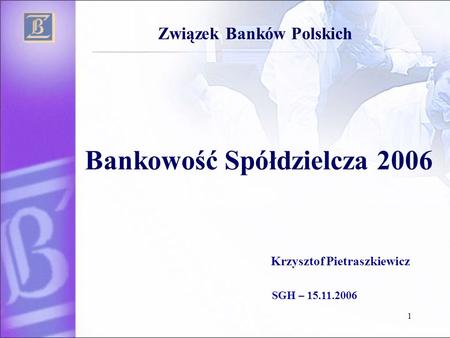 Bankowość Spółdzielcza 2006