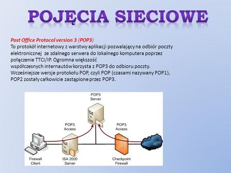 POJĘCIA SIECIOWE Post Office Protocol version 3 (POP3)