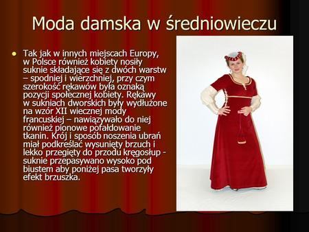 Moda damska w średniowieczu