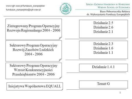 1  Zintegrowany Program Operacyjny Rozwoju Regionalnego 2004 - 2006 Sektorowy Program.