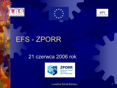Lubelska Szkoła Biznesu1 EFS - ZPORR 21 czerwca 2006 rok.