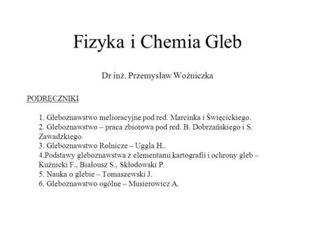 Dr inż. Przemysław Woźniczka