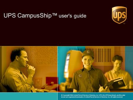 UPS CampusShip™ user's guide