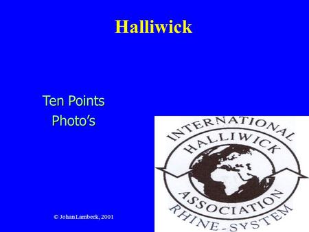 Halliwick Ten Points Photo’s © Johan Lambeck, 2001.