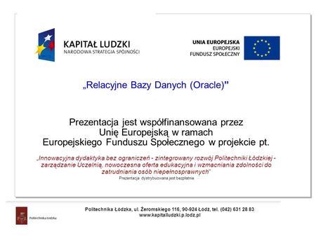 „Relacyjne Bazy Danych (Oracle)”