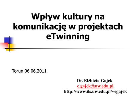 Wpływ kultury na komunikację w projektach eTwinning