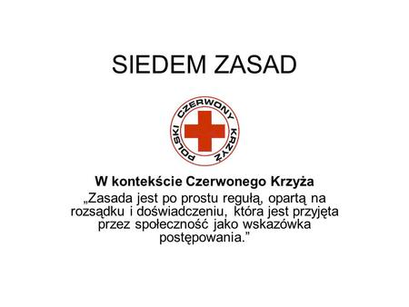 W kontekście Czerwonego Krzyża