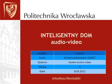 INTELIGENTNY DOM audio-video