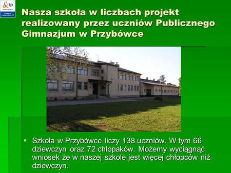 Szkoła w Przybówce liczy 138 uczniów
