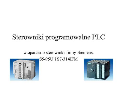 Sterowniki programowalne PLC
