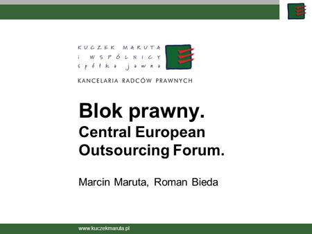 Blok prawny. Central European Outsourcing Forum.