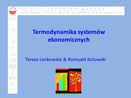 Termodynamika systemów ekonomicznych