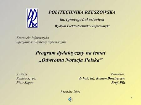Program dydaktyczny na temat „Odwrotna Notacja Polska”