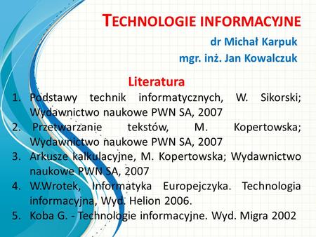Technologie informacyjne