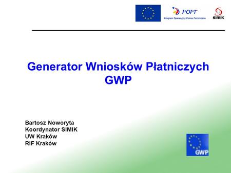 Generator Wniosków Płatniczych GWP