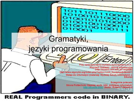 Gramatyki, języki programowania