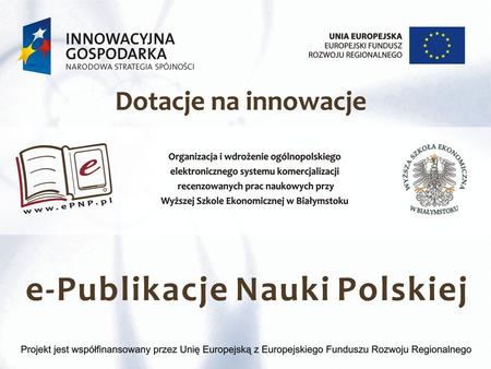 Temat wystąpienia ePNP.pl – nowoczesna baza polskich publikacji naukowych.