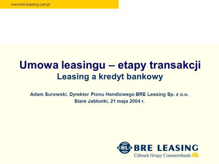Umowa leasingu – etapy transakcji