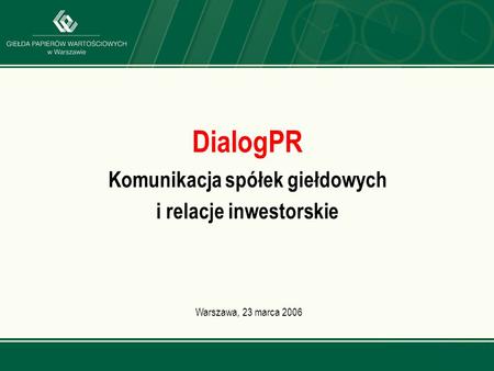 DialogPR Komunikacja spółek giełdowych i relacje inwestorskie