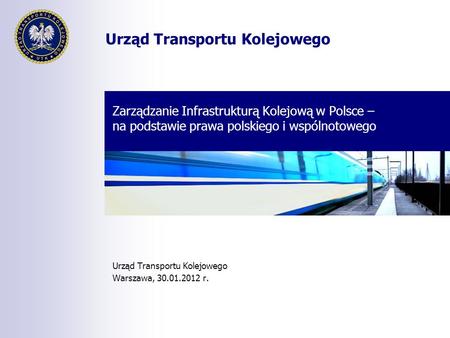 Urząd Transportu Kolejowego Warszawa, r.