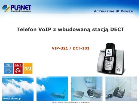 Telefon VoIP z wbudowaną stacją DECT