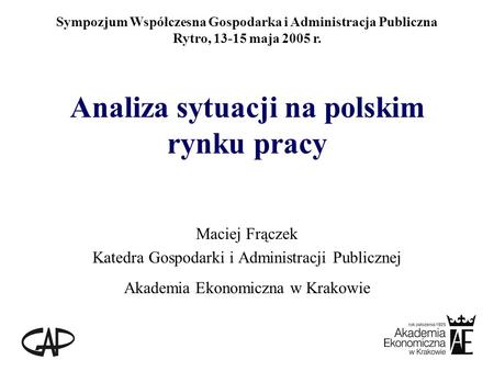 Analiza sytuacji na polskim rynku pracy