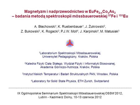 Magnetyzm i nadprzewodnictwo w EuFe2-xCoxAs2