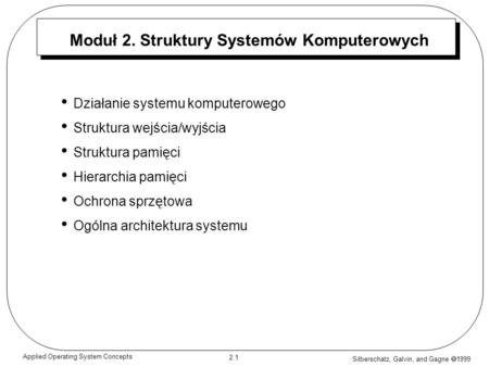 Moduł 2. Struktury Systemów Komputerowych