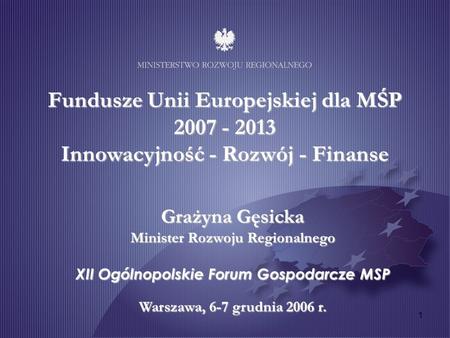 Fundusze Unii Europejskiej dla MŚP