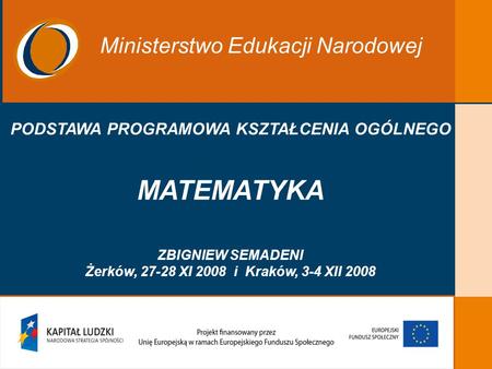 MATEMATYKA Ministerstwo Edukacji Narodowej