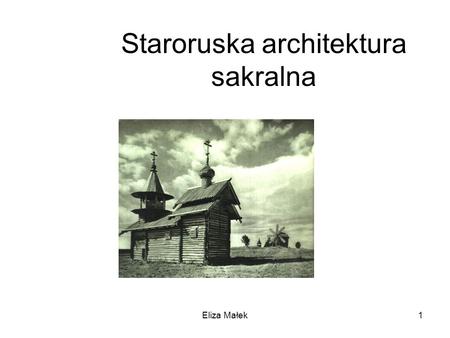 Staroruska architektura sakralna