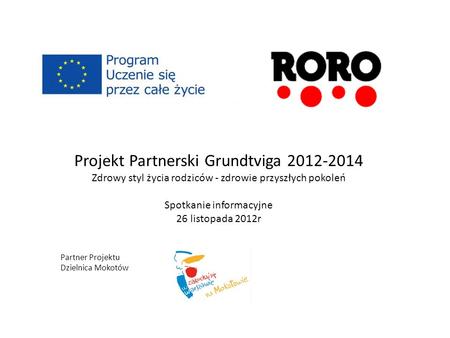 Projekt Partnerski Grundtviga
