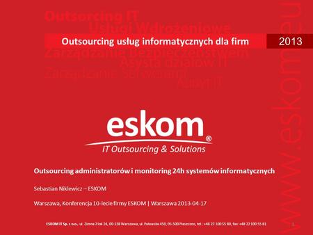 Outsourcing usług informatycznych dla firm