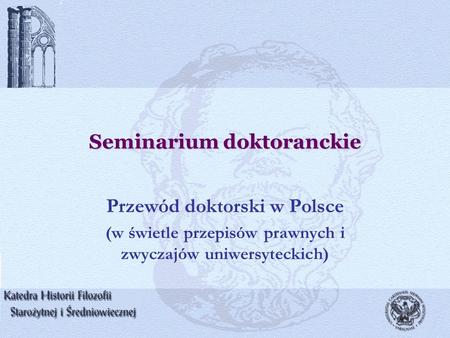Seminarium doktoranckie