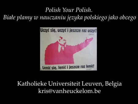 Białe plamy w nauczaniu języka polskiego jako obcego