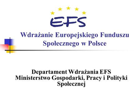 Wdrażanie Europejskiego Funduszu Społecznego w Polsce
