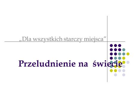 Przeludnienie na świecie