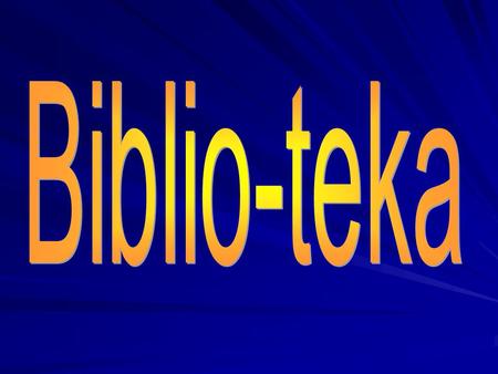 Biblio-teka Lekcja o Biblii dla dzieci 9 – 12 lat