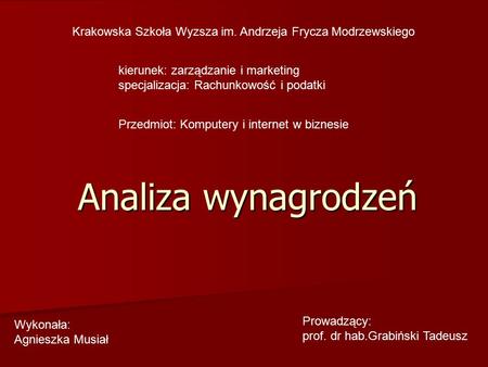 Krakowska Szkoła Wyzsza im. Andrzeja Frycza Modrzewskiego
