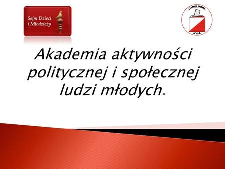 Akademia aktywności politycznej i społecznej ludzi młodych.