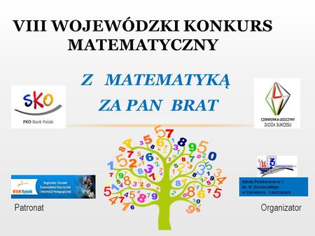 VIII WOJEWÓDZKI KONKURS MATEMATYCZNY