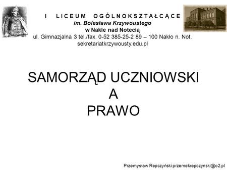 SAMORZĄD UCZNIOWSKI A PRAWO