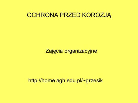 Zajęcia organizacyjne