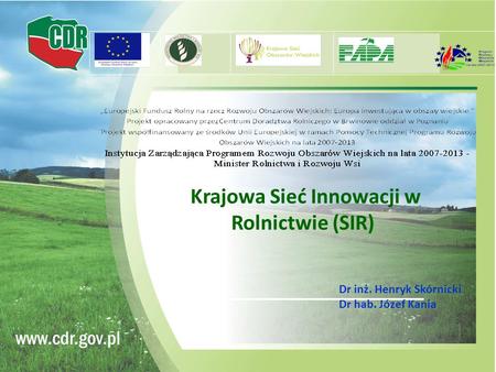 Krajowa Sieć Innowacji w Rolnictwie (SIR)