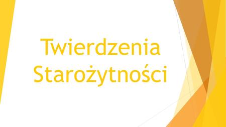 Twierdzenia Starożytności