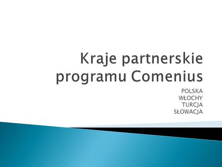 Kraje partnerskie programu Comenius