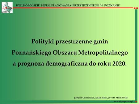 Polityki przestrzenne gmin Poznańskiego Obszaru Metropolitalnego